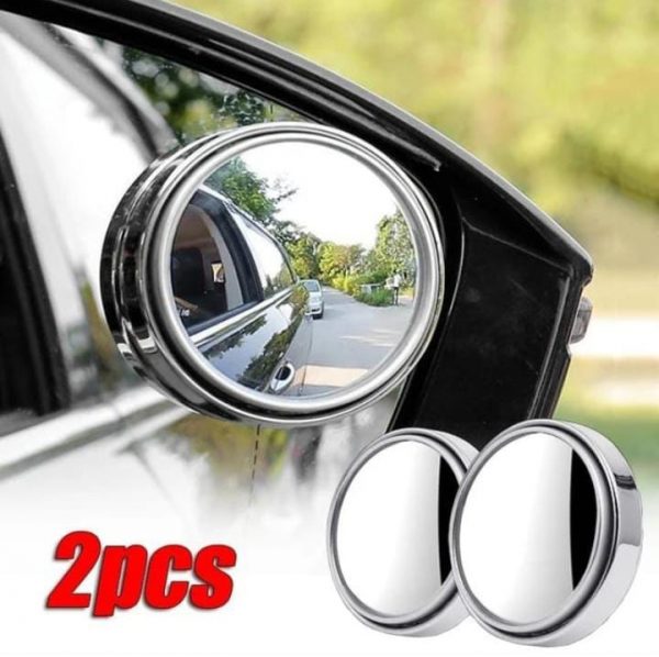 2pcs Round Blind Spot Mirrors   Wide-Angle Lens for Enhanced Rear and Side View Visibility   Convex Mirror for Cars, SUVs, and Trucks   Universal Fit Safety Accessory - Glass Material