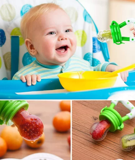 Baby Solid Baby Fruit Pacifier Fresh Fruit Feeder Infant Teething Toy Nibbler Teether Pacifier Safe Silicone Pacifier (random color)
