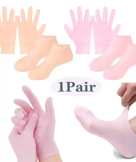 Combo pack off 2 Silicone Socks and Gloves for moisturizing hands and feet