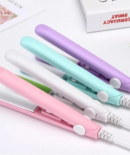 Mini Portable Hair Straightner / air smooth, silky, frizz-free and healthy.  (random color)