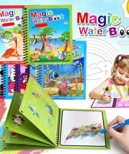 Magic Water Book Painting Drawing Coloring Board Book Magic Water Pen (random book )