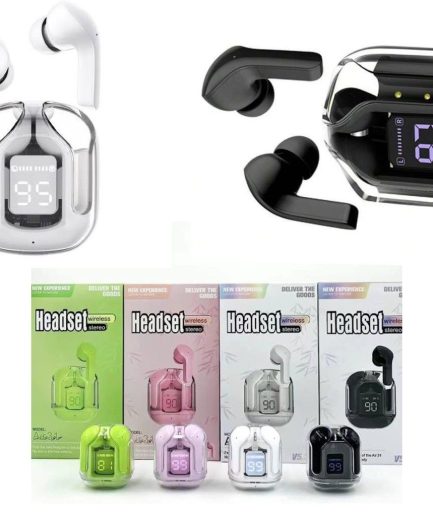 Air31 Earbuds Wireless Crystal Transparent body | Air 31 Bluetooth Ear Bud - (Without pouch)(random color)