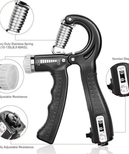 Hand Grip Strengthener Adjustable Resistance Wrist Strengthener Forearm Gripper Hand Workout Strength Trainer with counter (Random colour)