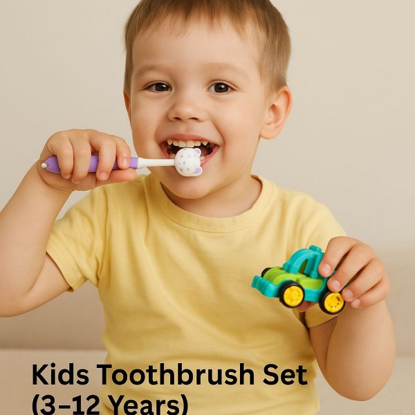 CHOFN Kids Toothbrush Set (3 12 Years)   Soft Bristles with Toy Car (Random Designs)