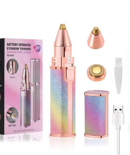2 In 1 Hair Remover Chargeable , Multi Attractive Color With USB Charging Cable And Cleaning Brush