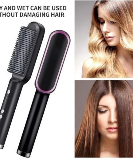 Hqt-909b Electric Professional Hair Straightening Brush (random Color)