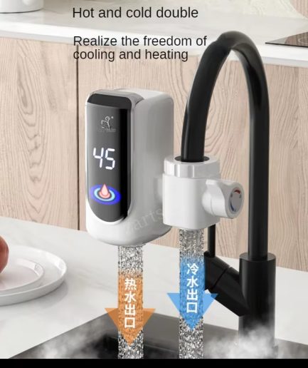 3000W Electric Water Heater Tap Instant Hot Water Faucet Heater Cold Heating Faucet Tankless Instantaneous Water Heater (Random Color)