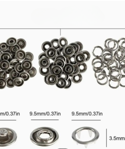25 PCs Imported Quality 25 Metal Snaps tich Buttons