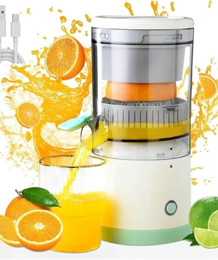 Portable Electric Citrus Juicer Hands-Free Rechargeable Orange Lemon Grapefruit Juicer Easy to Clean Juicer Machine | Orange, Lemon Juicer and Squeezer | Juice Extractor | Juice Blender