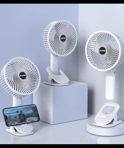 New portable 3 gears rechargeable desktop fan low noise air cooling handheld clipped circulator table fan Clip Fan USB Rechargeable Desk Fan with Sturdy Clamp, Quiet Operation, Strong Airflow with 360° Rotation for Home, Stroller, Office, Outdoor