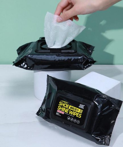 Disposable Shoe Cleaning Wipes | Quick Shine Clean Wet Wipes (50 Wipes In 1 Packet)