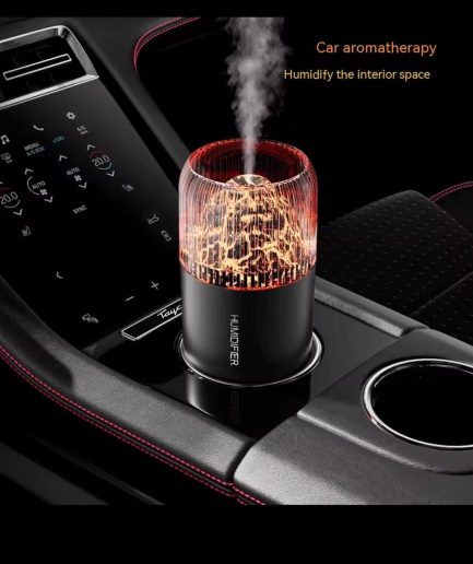 Volcano USB Mini Air Humidifier Car Mist Spray Maker Aroma Essential Oil Diffuser Purifier Colorful Night Live(random color)