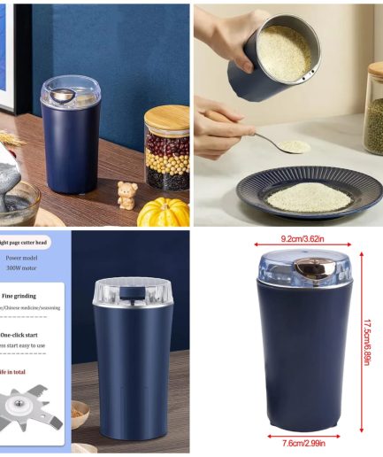 Electric Coffee Grinder & Food Processor – 350W Powerful Motor