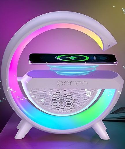 G Shaped RGB Light Table Lamp With Wireless Charger