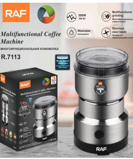 MULTI PURPOSE ELECTRIC COFFEE GRINDER AUTOMATIC COFFEE SPICE BEAN GRINDER STAINLESS STEEL RAF