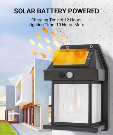 888 Solar Tungsten Filament Lamp - Outdoor Intelligent Induction Wall Lamp for Courtyard, Garden, Villa Lighting, and Night Light