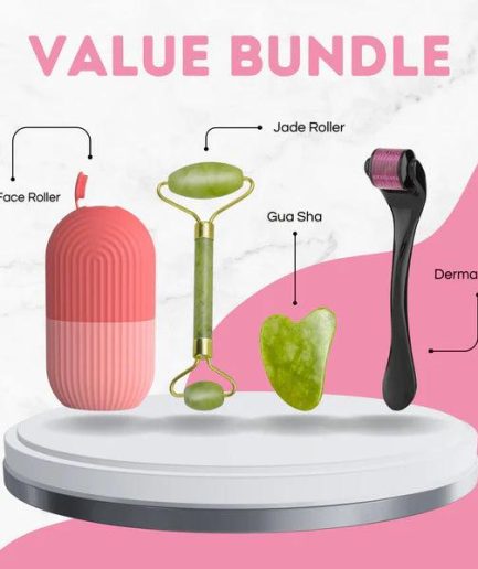 Combo pack Marble Jade Roller WITH STONE   MARBLE  | Ice Roller Facial Massage | Derma Roller [Pack of 3]
