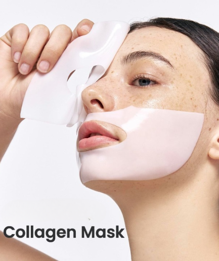 01 Pc Bio-Collagen Real Deep Mask, Hydrating Over Night, Facial Sheet Mask, Pore Minimising, Firming, Collagen Mask, Hydrating Overnight Skin Care Mask - 36gram