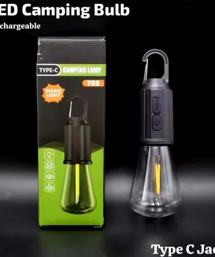 Rechargeable Portable LED Camping Lantern, Tent Lamp with Clip Hook, Essentials Tent Accessories Emergency Camping Lights for Backpacking Camping Hiking Fishing Hurricane Outage type -c
