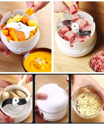 (pack of 2 ) Combo deal Garlic Tool + Mini Chopper Grinding Crusher Chopper Kitchen Gadget