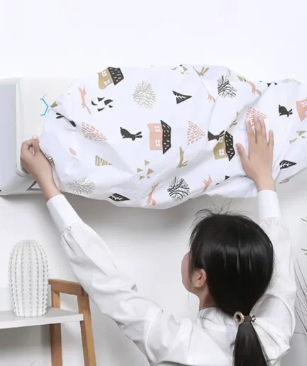 Ac Protective Dust Cover  Cute Cartoon Printing Dust Cover for air condition (Random design & Color)1 ton