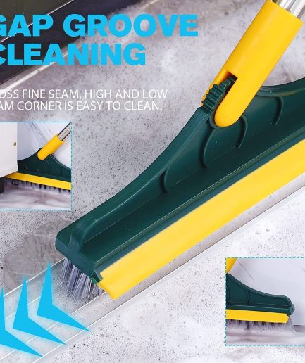 2 in 1 Floor Cleaning Brush Bathroom Tile Windows Floor Cleaning Brush with 120° Rotatable Head - Multipurpose Bathroom Floor Cleaning Brush - Floor Brush Scrubber - Without Box | Floor Cleaning Brush