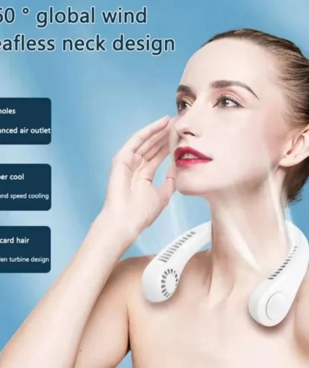 vaneless Hanging Neck Fan | portable rechargeable fan bladeless neck fan (random color)