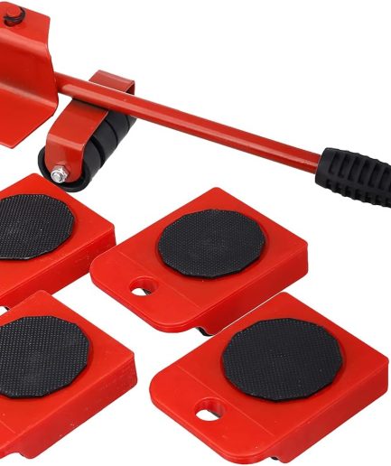 (5 in 1) Heavy Furniture Move Tool Transport Lifter Shifter Moving Kit Slider Remover Rolling Wheel Corner Mover Set