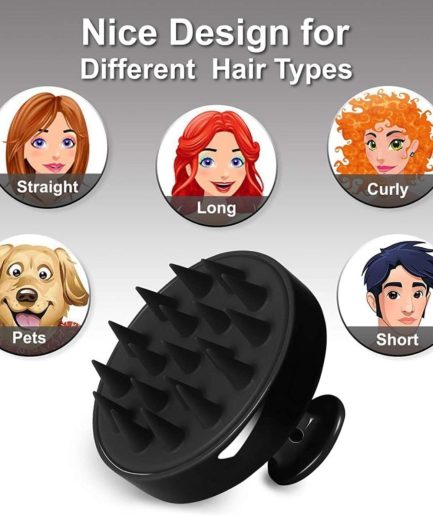 1 Piece Scalp Shampoo Massager Brush | Scalp Hair Scrubber With Soft  Bristles For All Type Of Hairs ( Random Color )