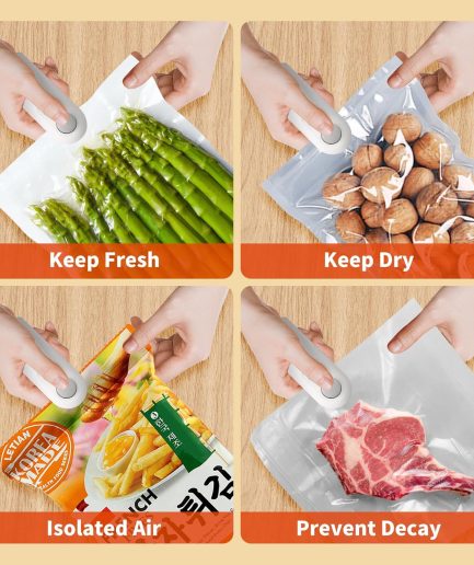 Heat Sealing Machine 2 in 1 Cutting and Sealer USB Rechargeable Food Sealer Mini Sealer for Snack Storage Food Sealer for Chip Bags, Plastic Bags, Food Storage | Mini Sealing Machine ( Random Color)