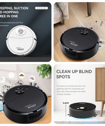 Portable Mini Wireless Smart Sweeping Robot Mopping 3 In1 Rechargeable Cleaning Machine Vacuum Cleaner For Home Office Robot (random colors)