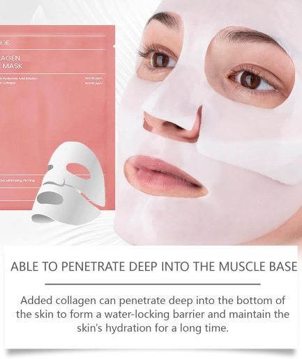 01 Pc Bio-Collagen Real Deep Mask, Hydrating Over Night, Facial Sheet Mask, Pore Minimising, Firming, Collagen Mask, Hydrating Overnight Skin Care Mask - 36gram