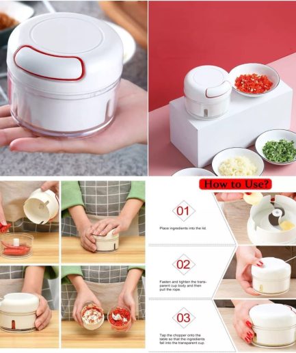 Mini Chopper Hand-power Food Chopper Mincer Mixer Blender