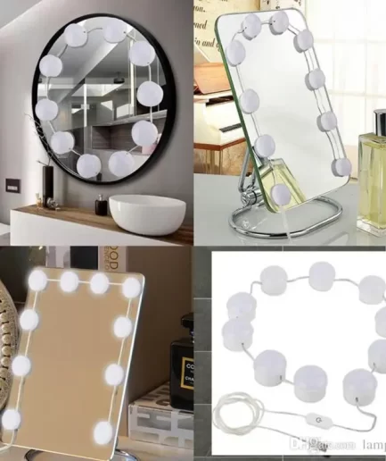 Vanity Mirror Fill Light Bulb | Changeable Luminance 3 Colors LED USB String Dimmable Vanity Light