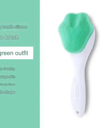 1 pcs Silicone Face Scrubber Exfoliating Brush, Manual Handheld Massager, Facial Cleansing and Blackhead Scrubber, Soft Bristles for Face Skincare (Random Color)