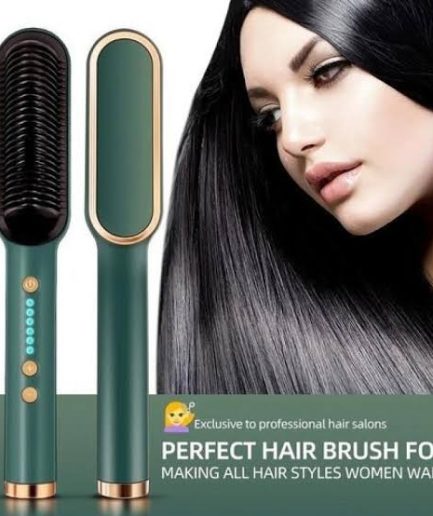 Hqt-909b Electric Professional Hair Straightening Brush (random Color)
