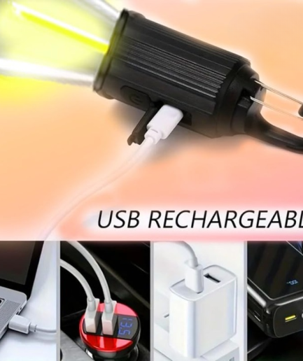 Rechargeable Portable LED Camping Lantern, Tent Lamp with Clip Hook, Essentials Tent Accessories Emergency Camping Lights for Backpacking Camping Hiking Fishing Hurricane Outage type -c