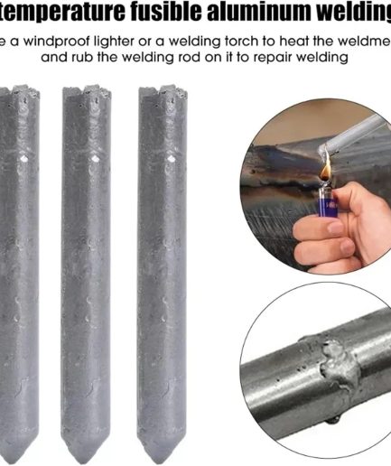 3Pcs Easy Melt Low Temperature Welding Rods – Aluminum Soldering Sticks for Metal Repair, Hole Filling & DIY Fixes